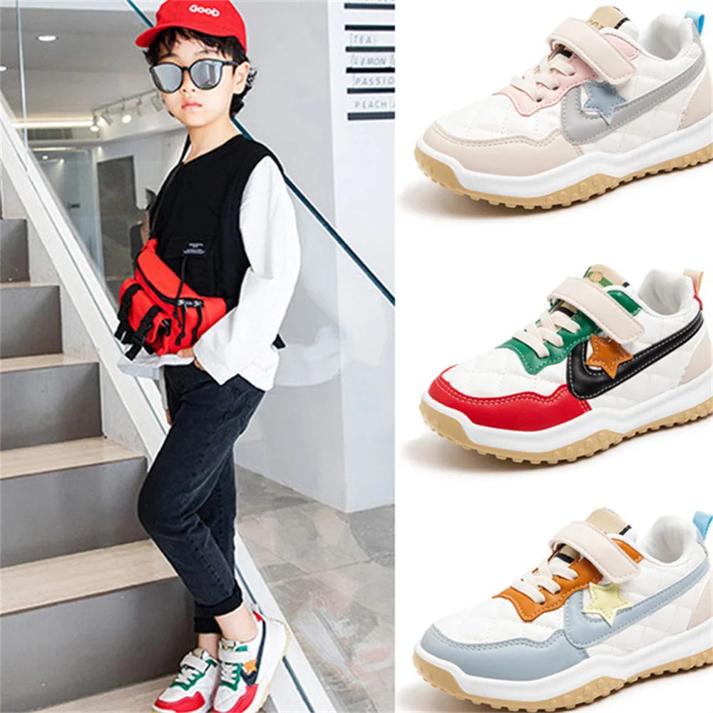 

2022 Spring New Kids Boys Sports Running Sneakers Girls Fashion Breathable Soft Children's Casual Shoes детская обувь XZ147
