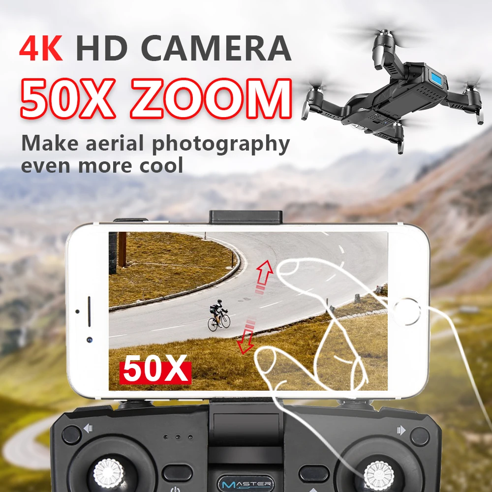 RC Квадрокоптер S5 Дрон 4K HD ESC 50X зум широкоугольный двойная камера wifi FPV складной
