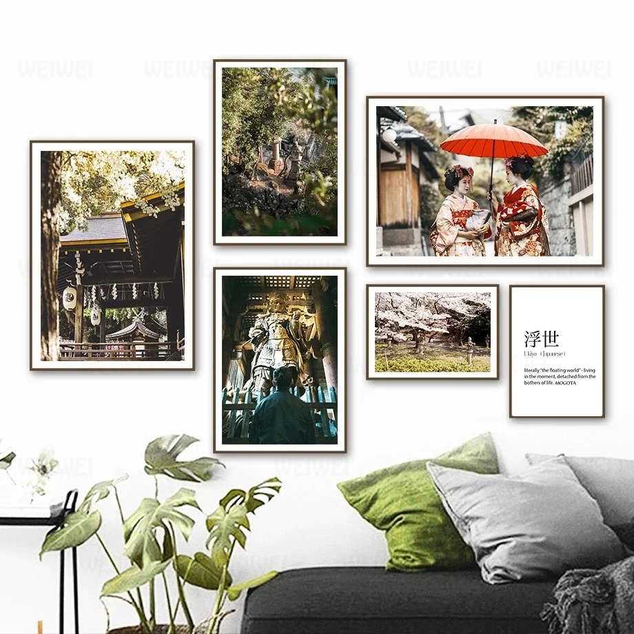 

Japanese Architecture Canvas Painting Still Life Landscape Wall Picture for Living Room Home Decoration Art Posters and Prints