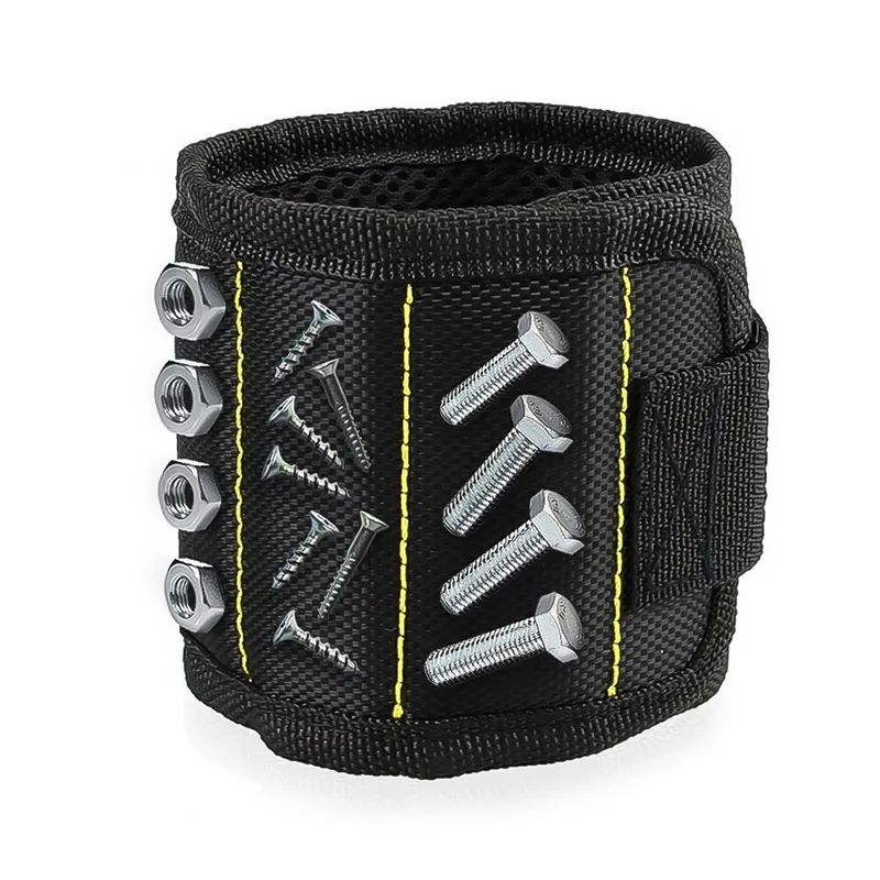 Wrist bag balck Urijk 1 шт. поясная сумка Быстрый выбор работы магнитный браслет для электрика поставщика ручной инструмент сумки для хранения - Color: Wrist bag balck