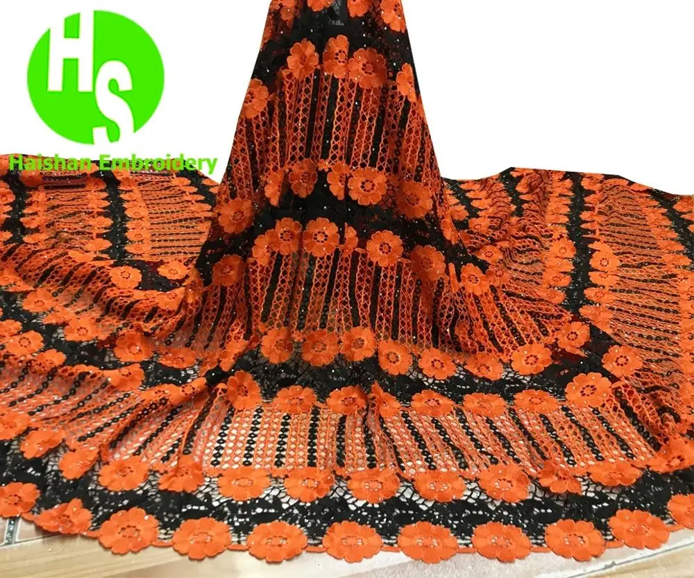 

Новейшее нигерийское гипюровое кружево, ткань 2019, новейший дизайн, красный и черный, 5 ярдов, тюль, шнур, Свадебное кружево, вечерние