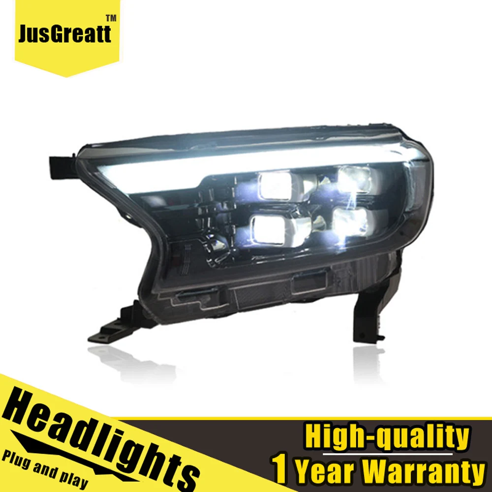 

A Pair For ford Ranger LED Headlights 2016-2020 Ranger HID Head Lamps Bi Xenon Beam Fog Daytime Running Lights Dynamic Turn