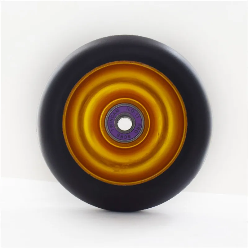 100mm round1 110 мм 100mm колеса скутера алюминиевые колеса из сплава стали концентратор высокая эластичность и высокая точность скорости колеса скейтборда 88A 2 шт./партия - Цвет: 100mm round1