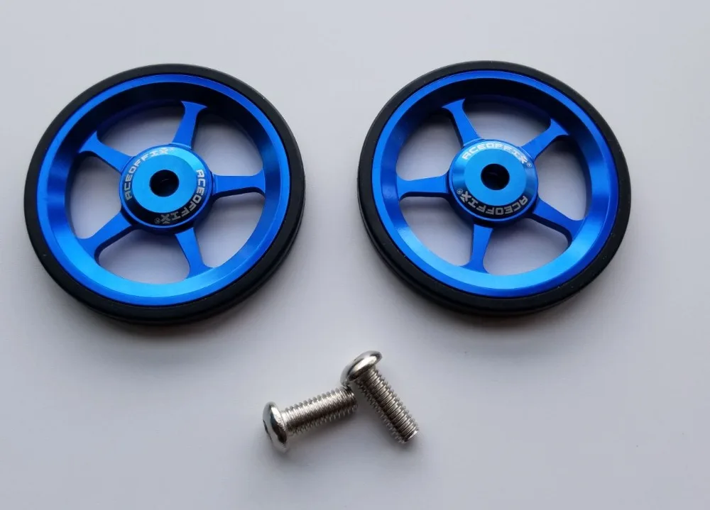 1 пара велосипед Easywheel 3 цвета Алюминий сплав супер легкая по весу простая колеса+ Титан болты для Brompton 45 г/компл
