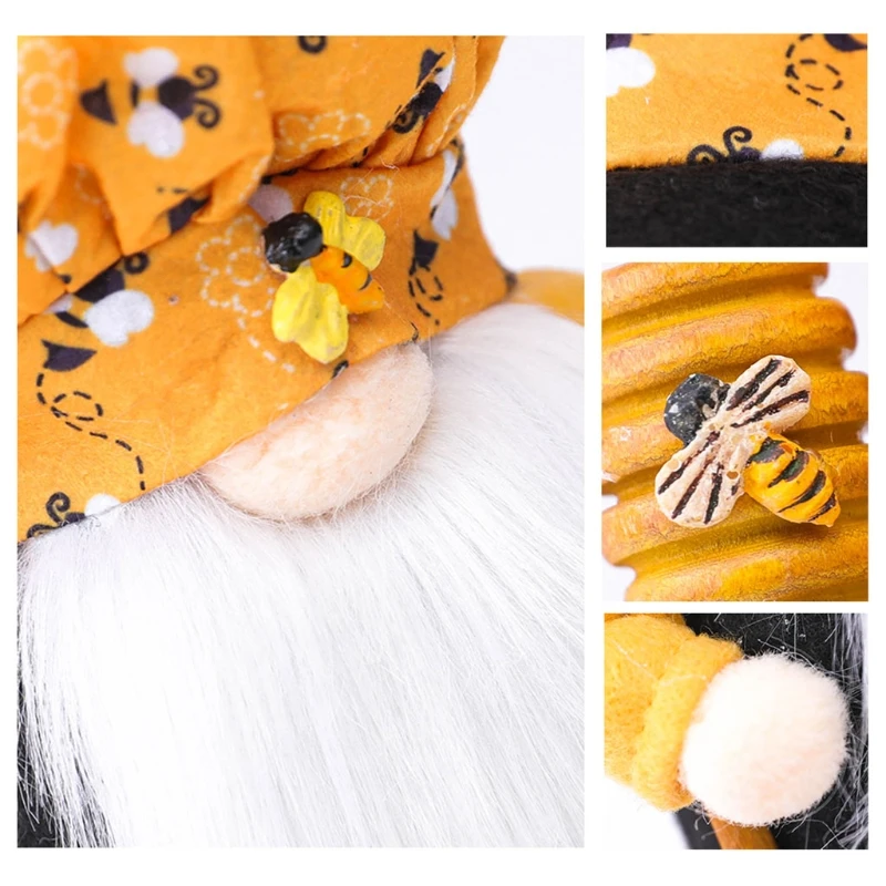 

Telescopic Bumble Bee Easter Gnome Chef Tomte Nisse Swedish Elf Farmhouse Decor