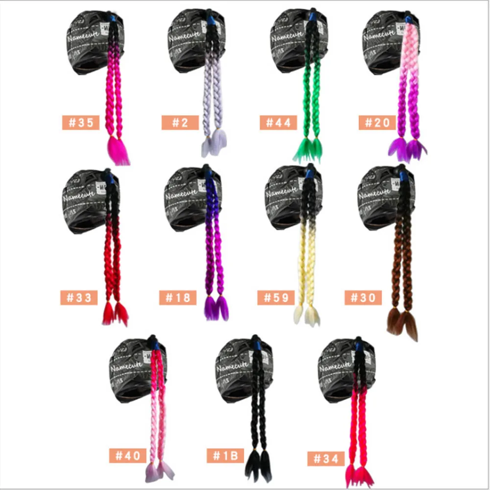 Косички для мотоциклетного шлема градиентные закрученные на присоске съемные