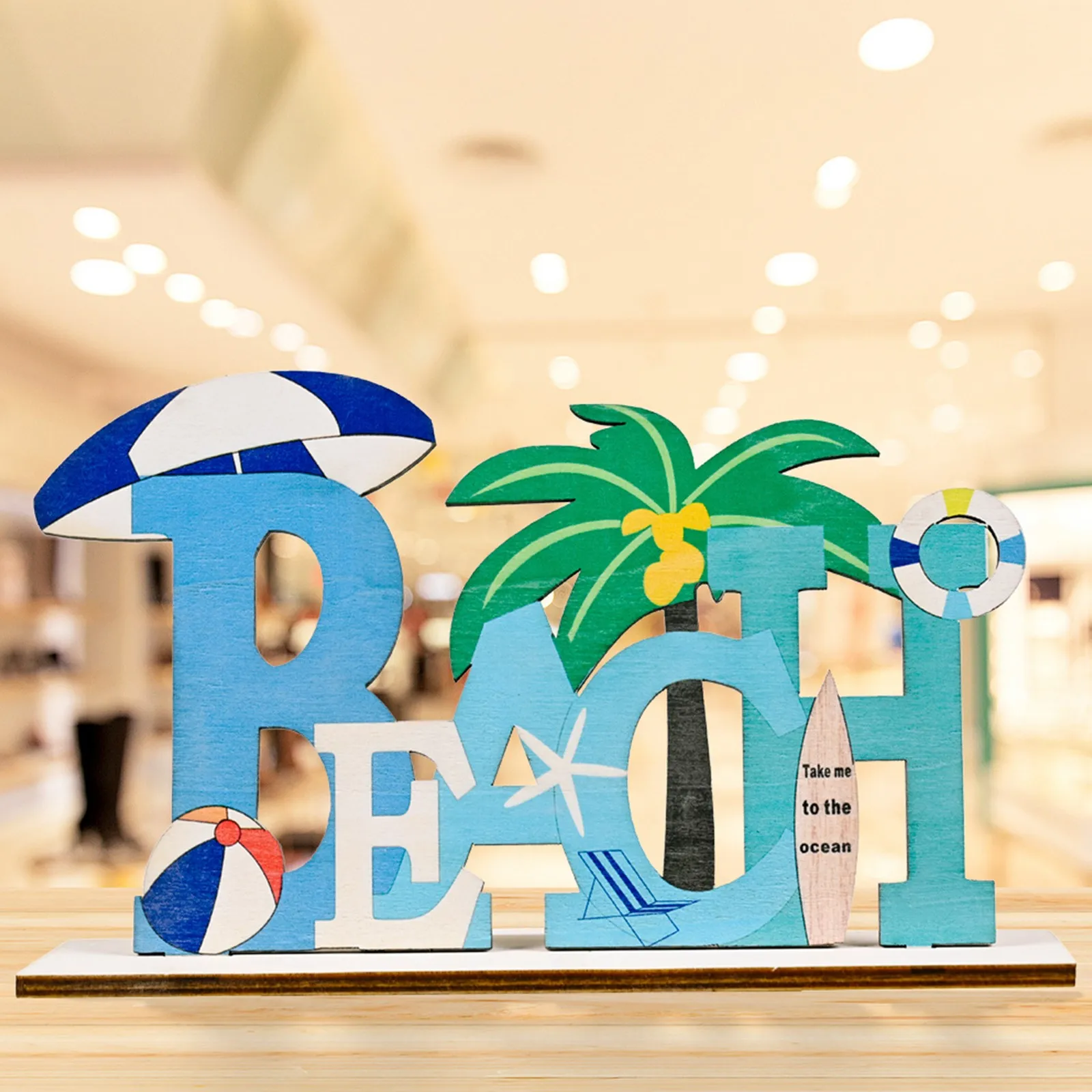 Океана орнамент в виде пляжные Алфавит Форма ремесло украшение для дома стол