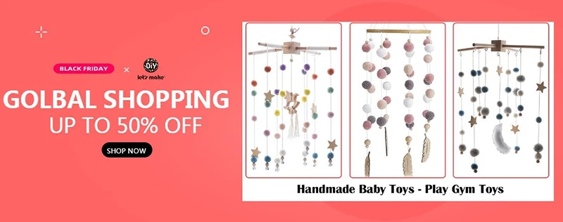 Baby Toys Wooden Baby Rattles Mobile Wool Ball Wind Chimes Bell Toys For Nerbown Bed Hanging Tent Decor Nursing Baby Products