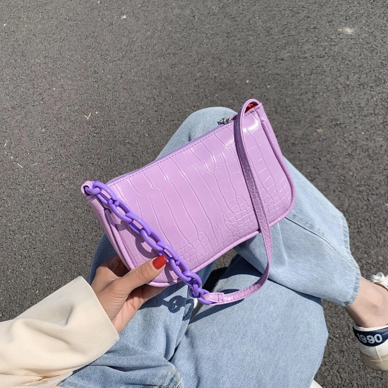 Маленькие сумки на плечо из искусственной кожи с цепочкой карамельных цветов для