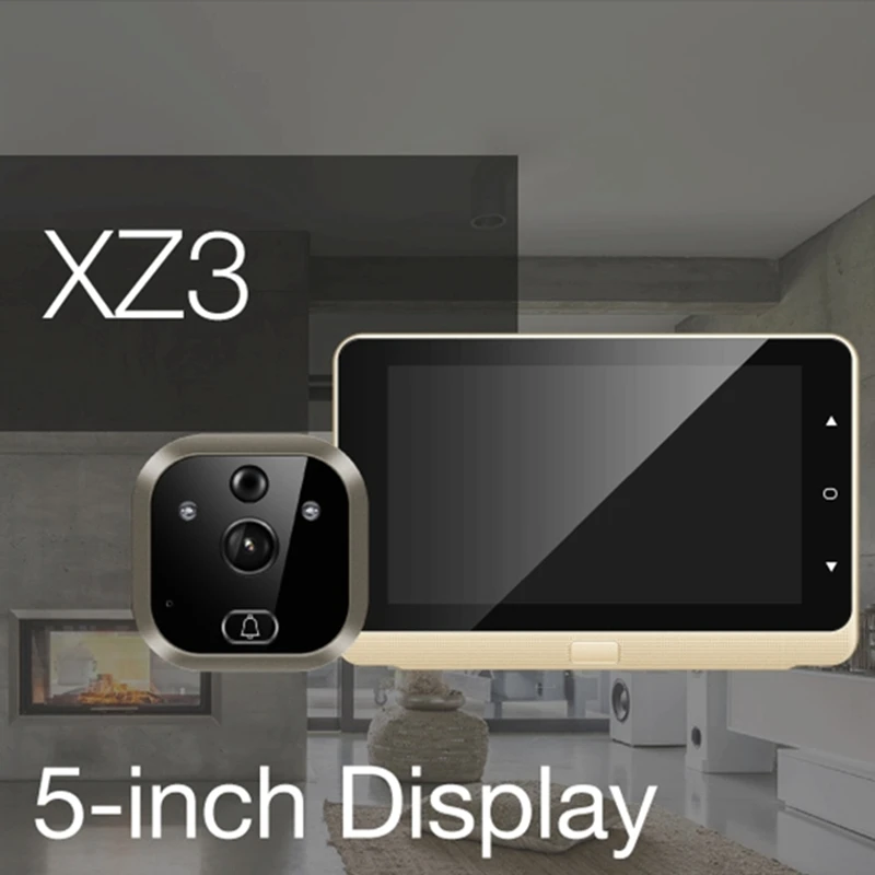 Дверной глазок с OLED дисплеем 5 0 дюйма датчиком движения HD цифровая камера для