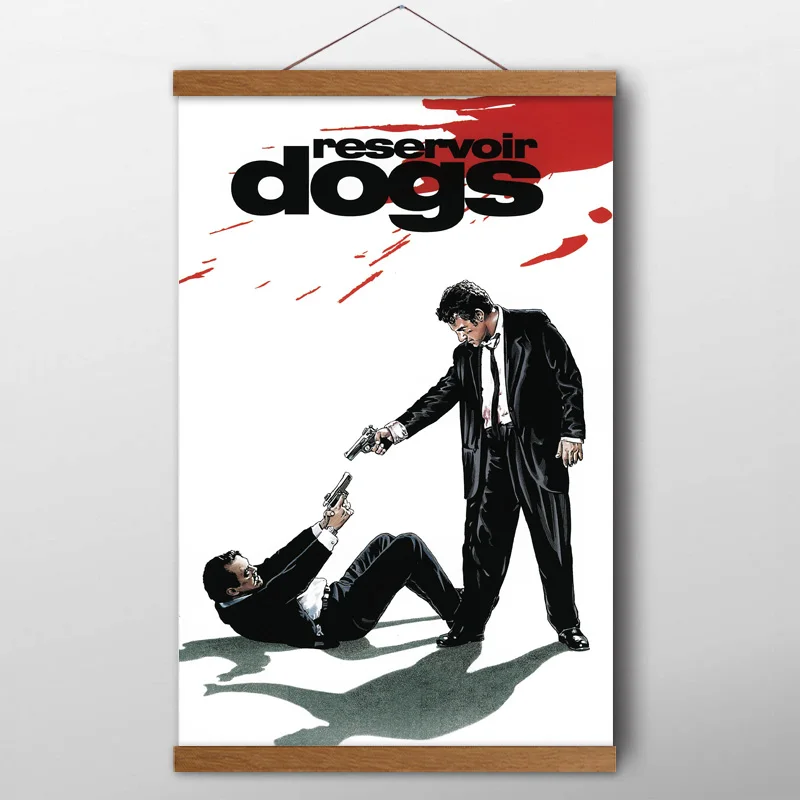 Винтажные постеры из массива дерева с изображением собак и водохранилища (1992)