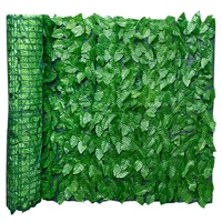 2021 new artificial leaf screen retractable fence uv fade protected privacy hedging wall landscape garden fence balcony screen