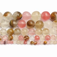 fashion volcano cherry quartz loose bead 46810mm for diy jewelry making bracelet necklace gift