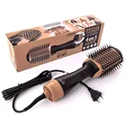 Заводская цена, одношаговый фен и объединитель 1000 Вт, вращающаяся электрическая щетка горячего воздуха, Розовый Золотой фен, расческа, ионный фен