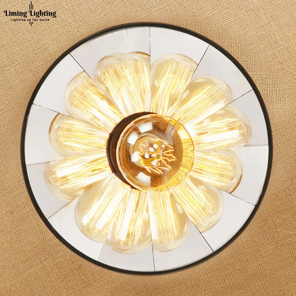 Лофт винтажные потолочные светильники Lamparas De Techo Lustre Luminaria Abajur комнатная потолочная лампа освещение Промышленное освещение для гостиной