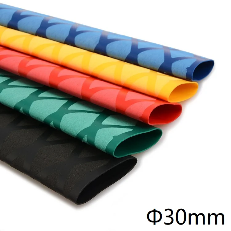 Диаметр 30 мм Нескользящая термоусадочная трубка текстурированный узор DIY