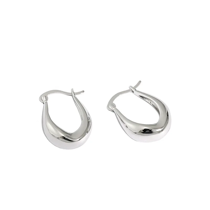 

CH-1357 Korean version of ins cold wind niche U-shaped design S925 sterling silver earrings female silver earrings