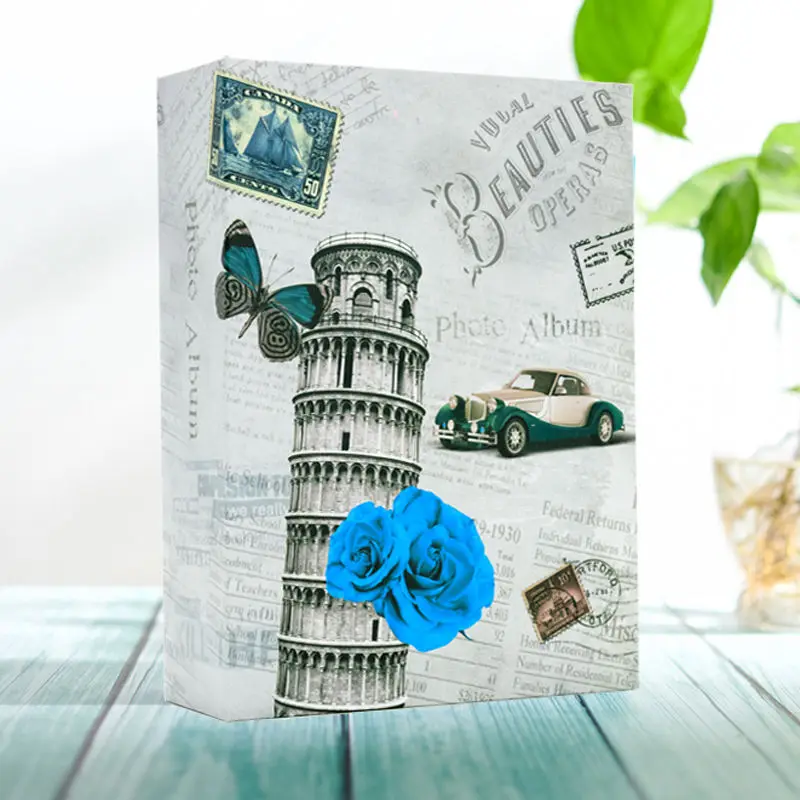 Фотоальбомы для путешествий 100 карманов 7x5 дюймов фотоальбомы с изображением