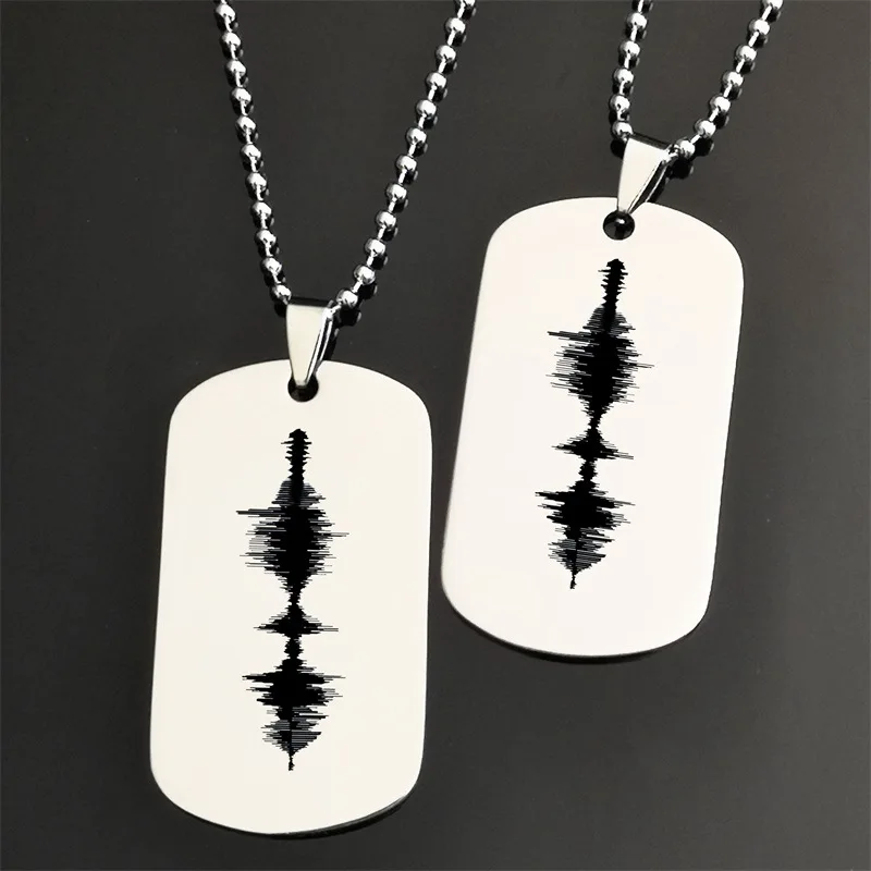 Лидер продаж ювелирное изделие бирка из нержавеющей стали электрокардиограмма