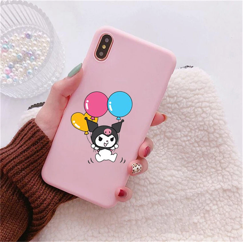 Koomi милый розовый Мягкий Силиконовый ТПУ чехол для телефона iPhone 6S 7 8 Plus X XR XS Max 11 11Pro 11Pro Max - Цвет: TPU