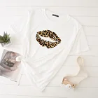 Женская футболка с леопардовым принтом, с короткими рукавами и круглым вырезом, в стиле хип-хоп, 2021