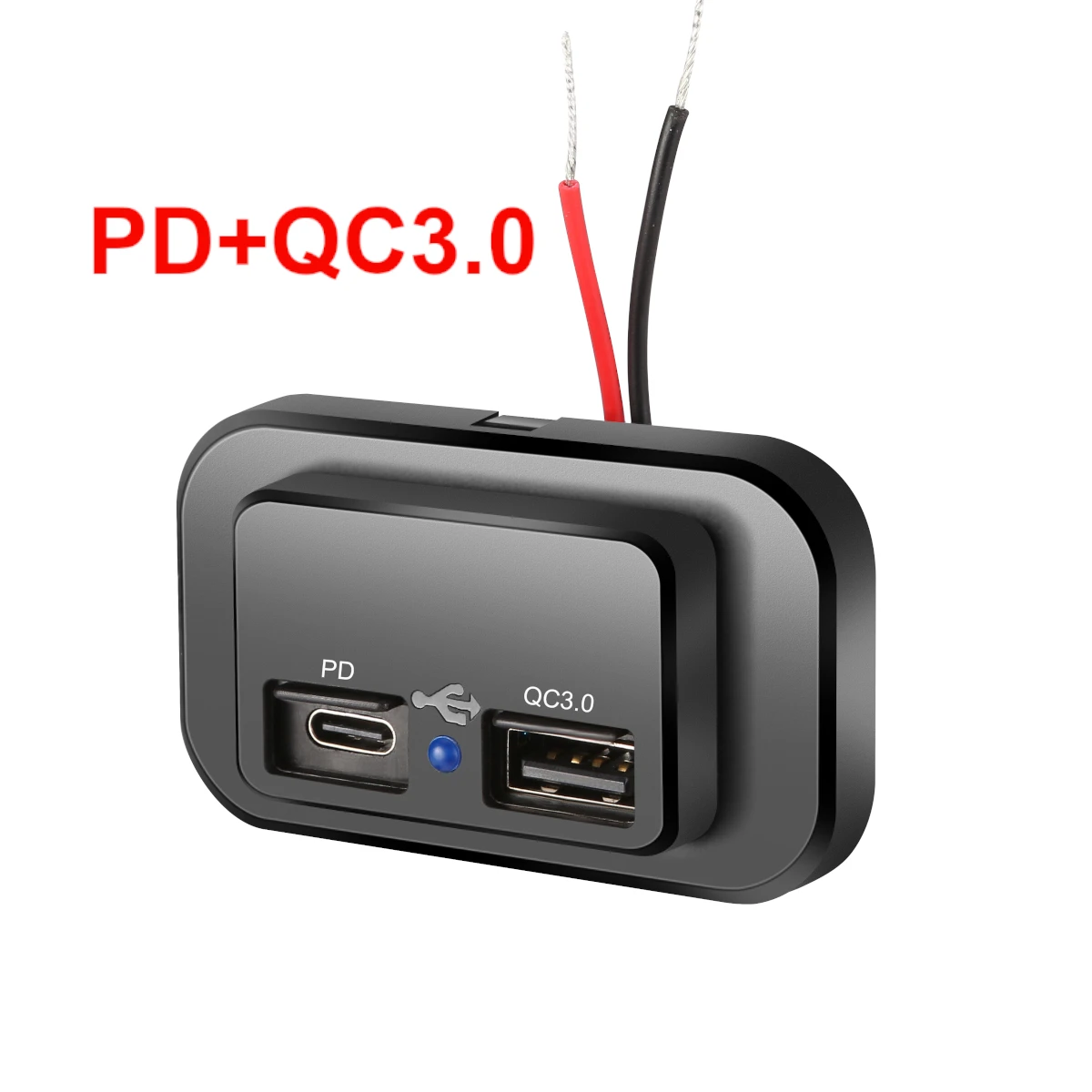 PD Type C QC3.0 USB Автомобильное зарядное устройство 12 В-24 В для мотоцикла стандартный