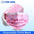 Новая модная детская одноразовая маска для лица, 3 слоя, Нетканая маска для рта, фильтр, Пылезащитная детская маска, мультяшная обезьяна, маска