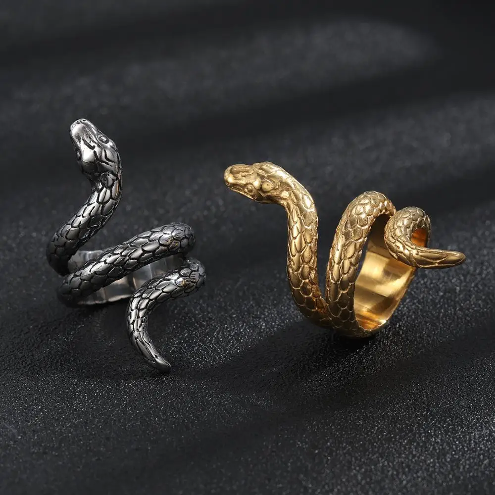 Мужское Винтажное кольцо в стиле панк змеи|Кольца| |