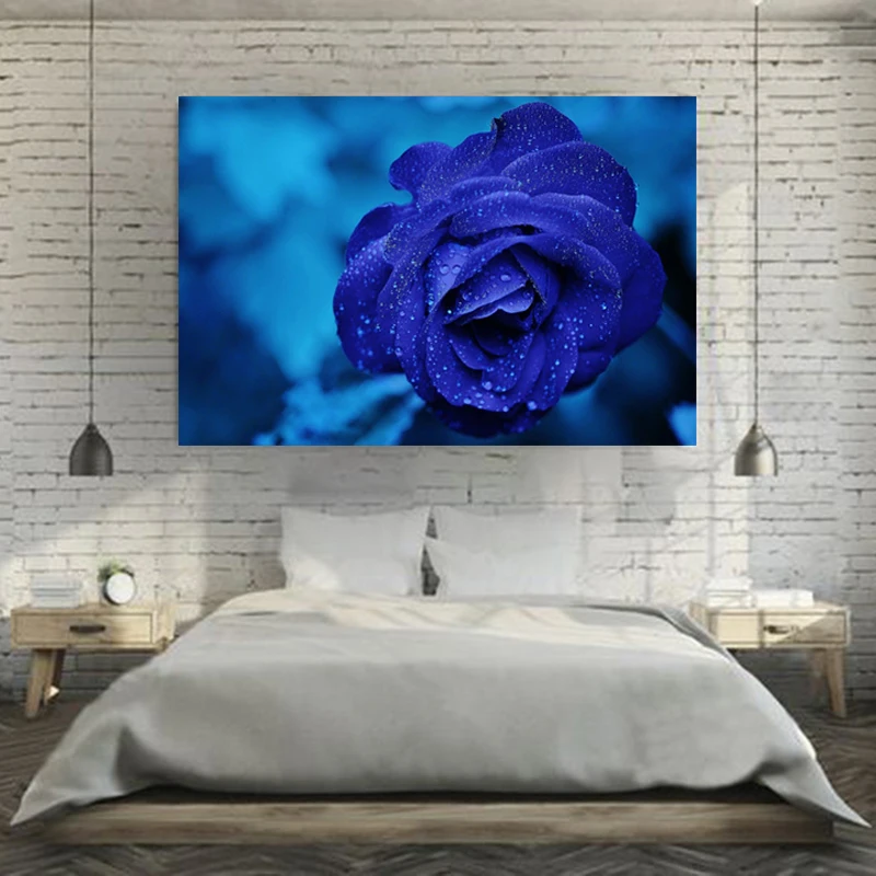 Скандинавская Современная Красная синяя Роза простой цветок для гостиной отеля