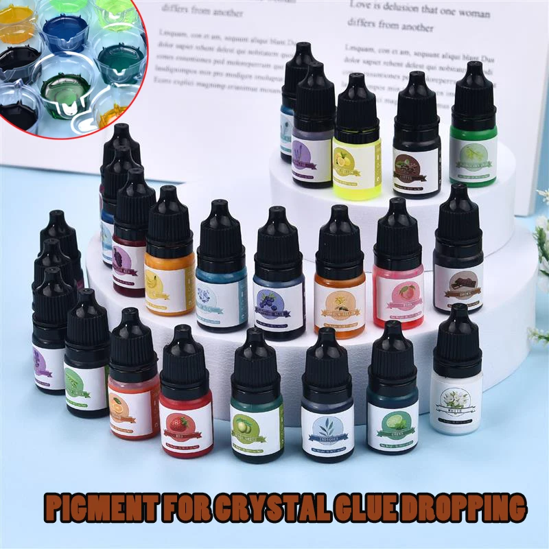 

24 Colors Epoxy Resin Pigment 5ml Epoxy Resin Glue Non-Toxic Liquid Dye Oily Concentrate Colorant DIY Crystal Mold Candle Crafts