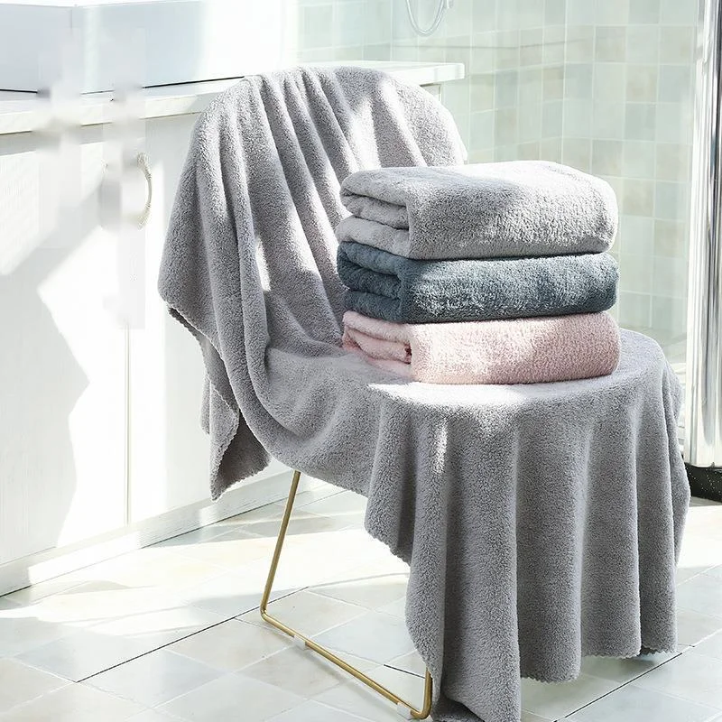 

180 * 90cm Thickened Polyester Brocade Coral Velvet Absorbent Household Large Bath Towel With Multiple Specifications L1