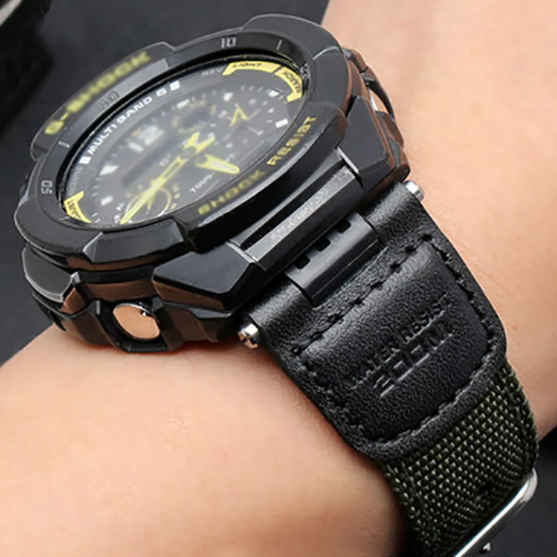 

Canvas Nylon Strap for C-asio G Shock SGW100 SGW-100 Watch Band SGW-200 100B GW-3500B 3000B Outdoor Sports Watchband Bracelet