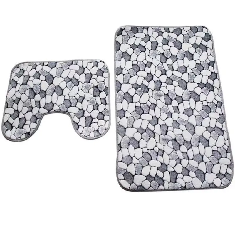 Коврики для ванной комнаты, Противоскользящий коврик для ванной комнаты, коралловый флис, напольный коврик для ванной, моющийся коврик для ванной комнаты, впитывающий ковер