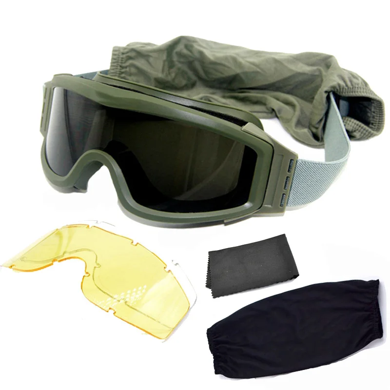 Армейские военные страйкбольные очки мужские тактические охотничьи CS защитные