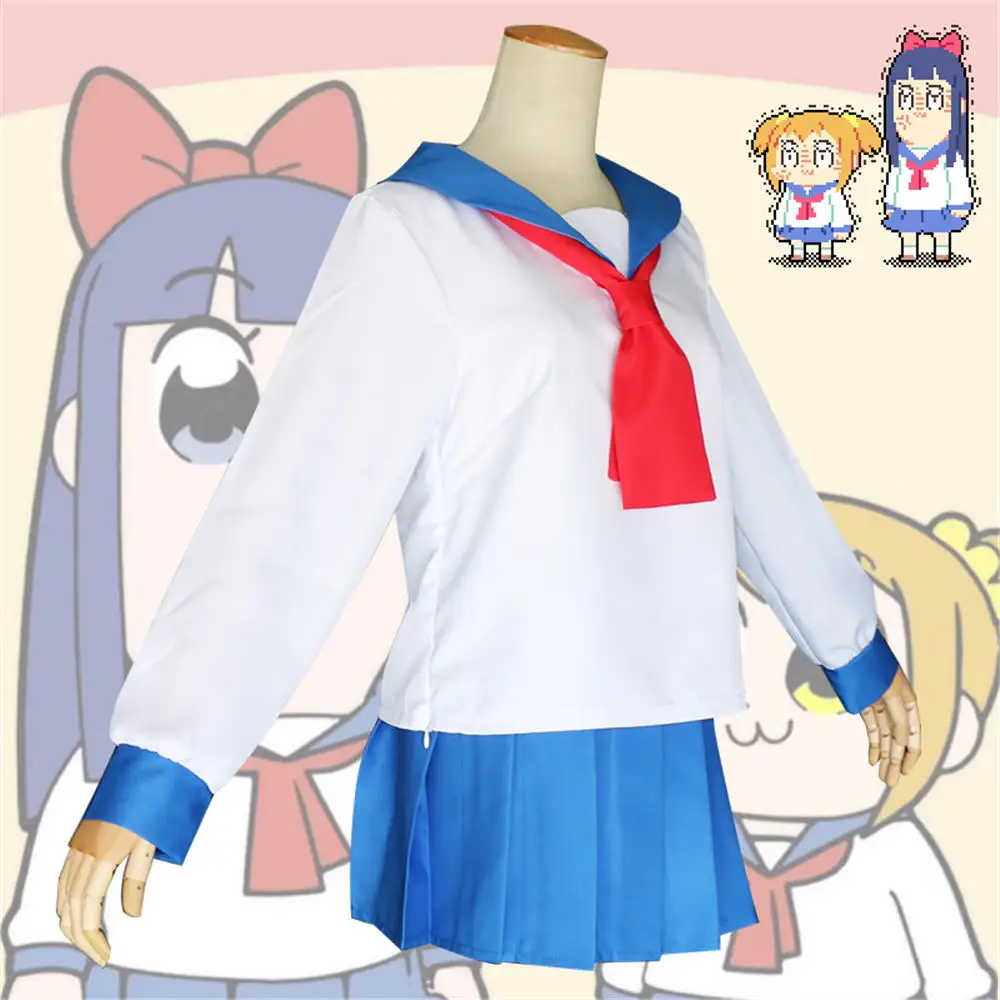 Poputepipikku Косплей костюмы Popuko Pipimi Костюм Аниме ПОП команда Эпическая женская