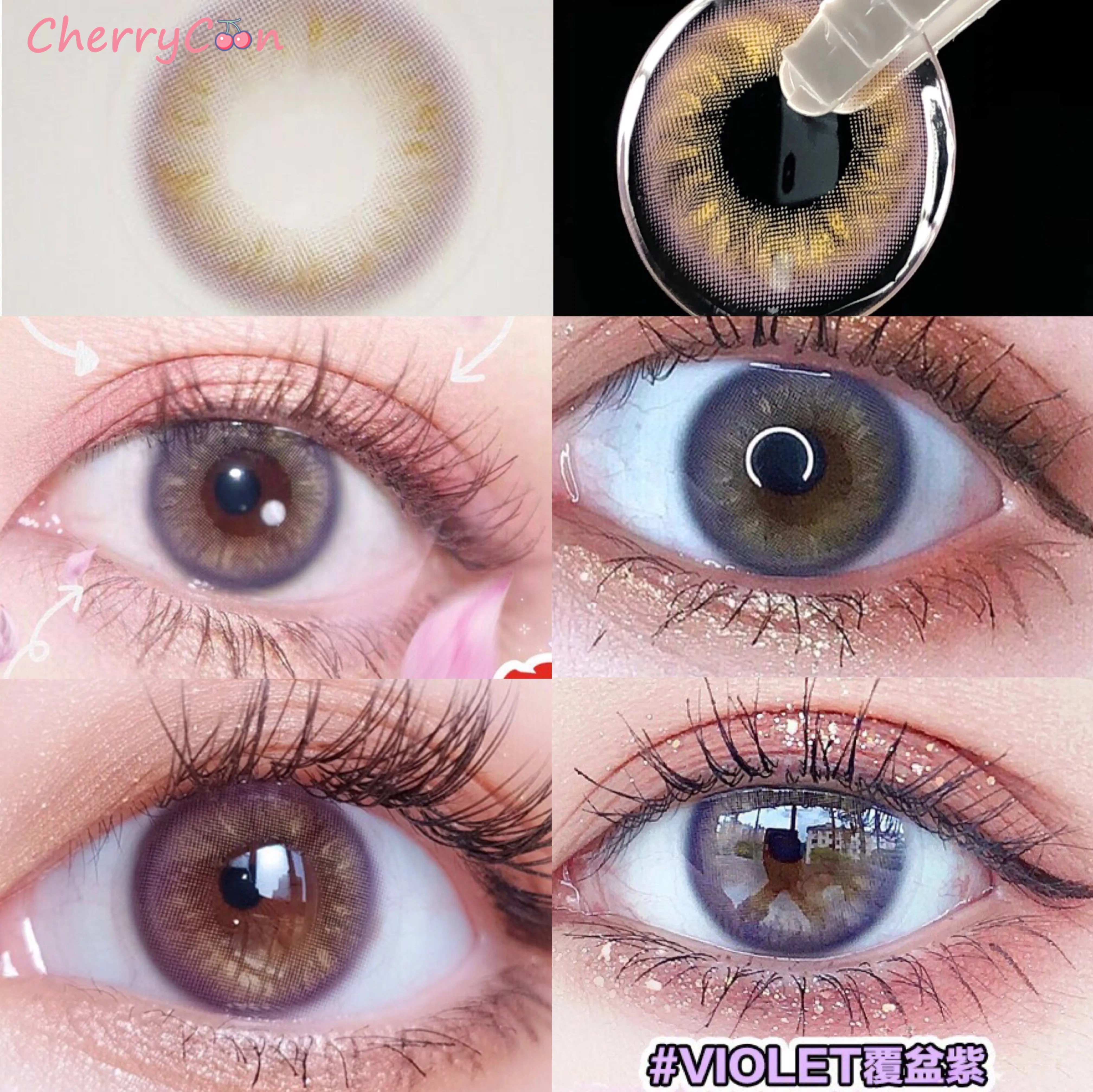 Контактные линзы MOONZI для малины натуральные маленькие красота цветные