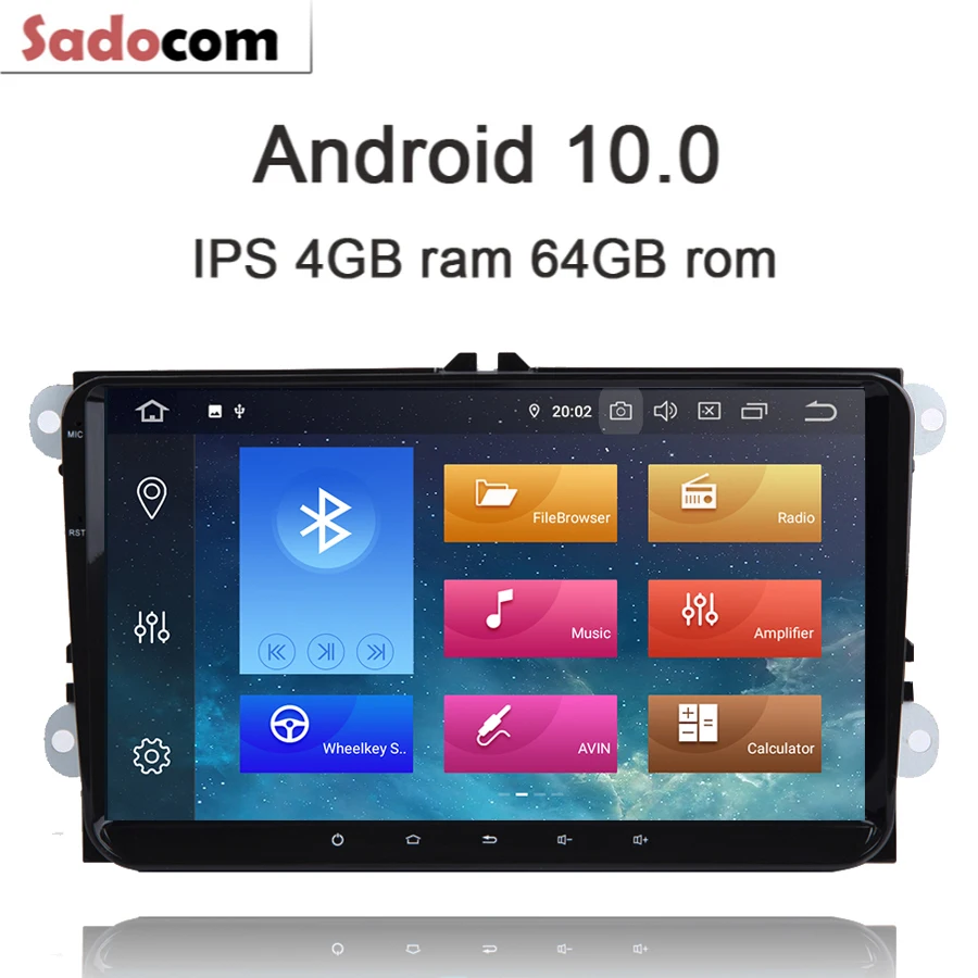 Автомагнитола с навигатором IPS 9 дюймов Android 10.0 PX5 8 ядер для VW Tiguan Touran Jetta Passat Polo Golf Skoda Superb Octavia.