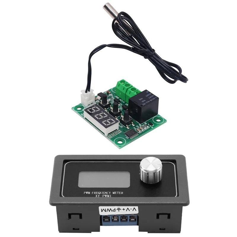 

1 Pcs Xy-Pwm1 Signal Generator Digital Display Pwm Pulse & 2Pcs XH W1209 DC 12V Heat Cool Temperature Control Switch
