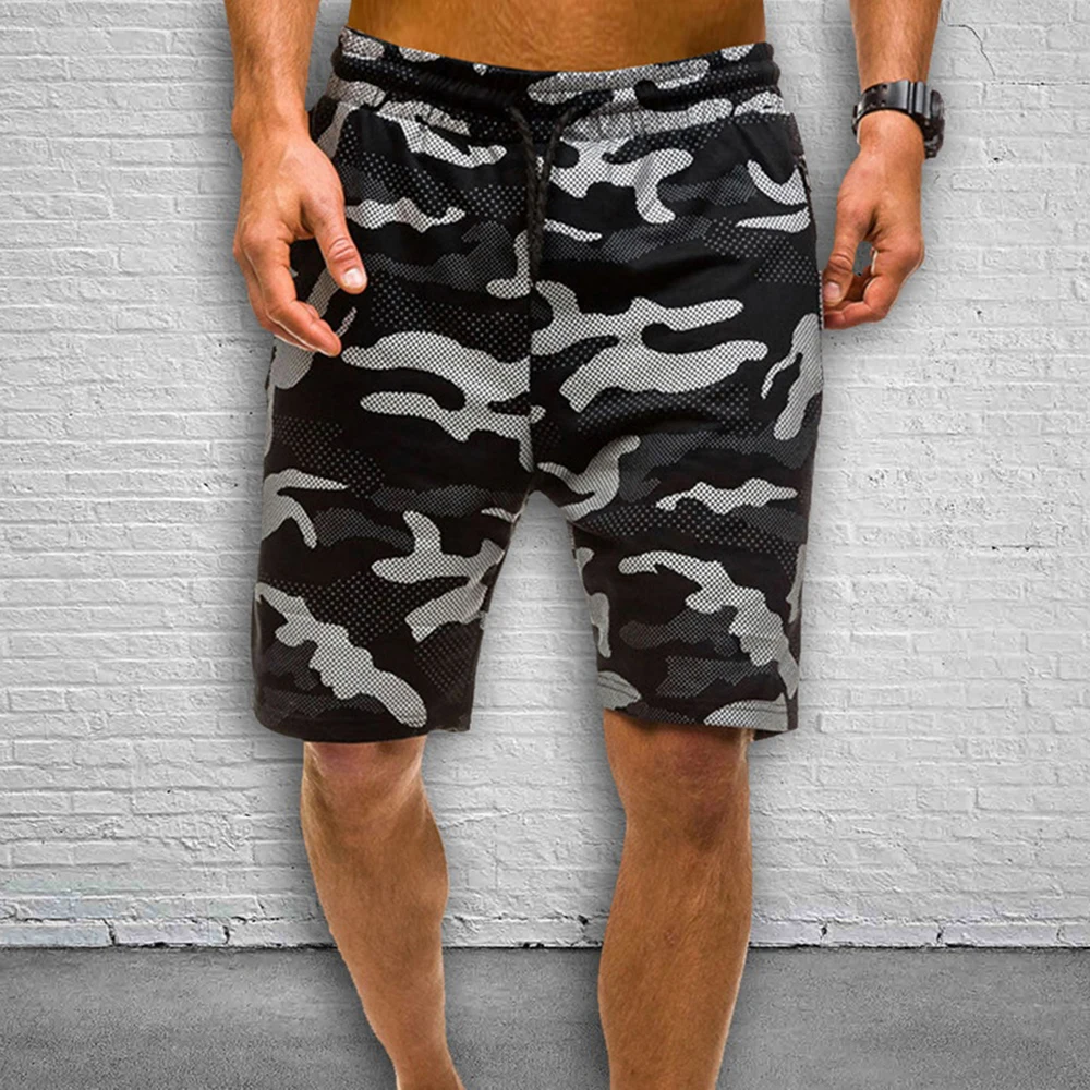 Мужские повседневные шорты модные с капюшоном камуфляжным принтом джоггеры
