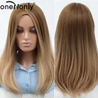 OneNonly короткий парик Боб естественный ежедневный Хэллоуин Вечеринка коричневый омбер блонд парики для женщин человеческие волосы термостойкие