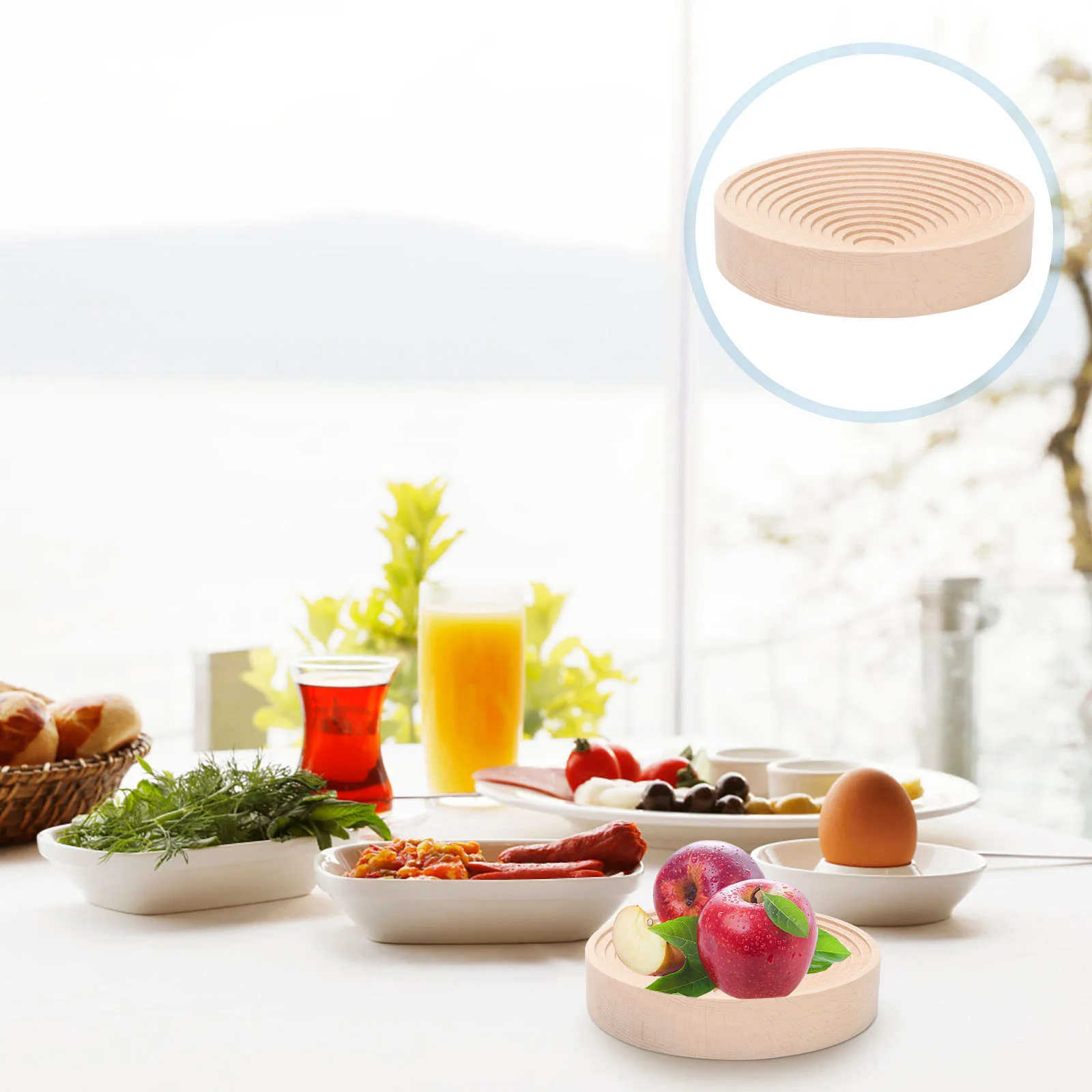 1pc Bread Tray Wooden Dinner Plate Simple Restaurant Dessert Wood | Дом и сад