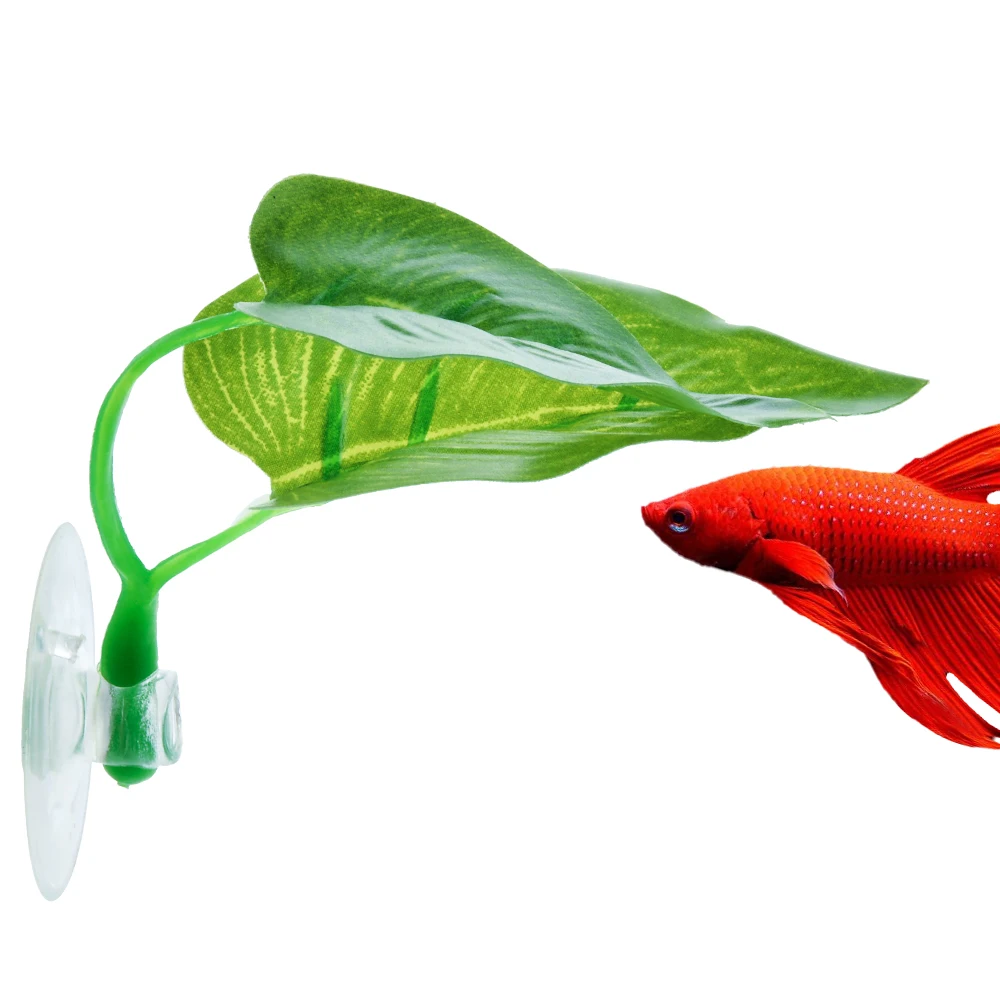 Украшение для аквариума, украшение для аквариума, Betta Fish Leaf Pad, аквариумный пейзаж, пластиковые на присосках гамак для рыбок-Петушков - Цвет: C