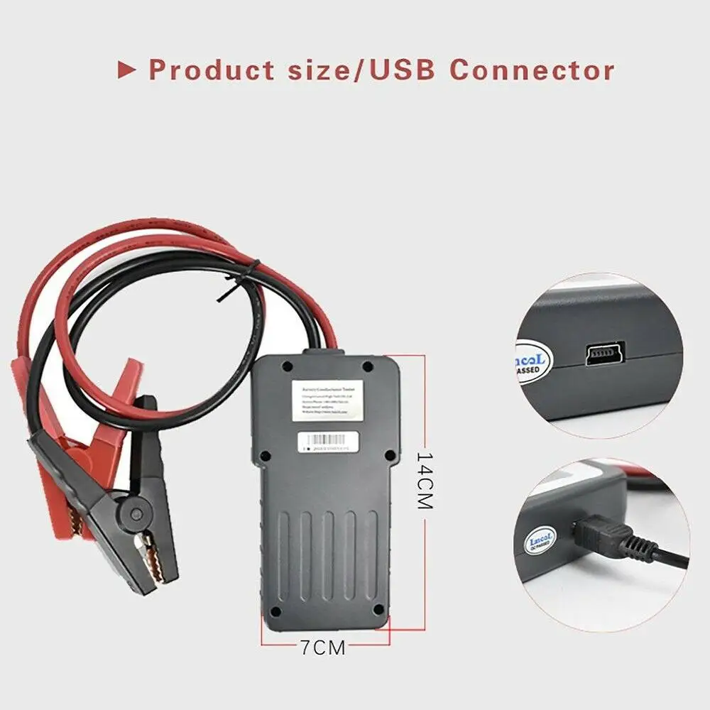 Цифровой анализатор аккумуляторов CCA для автомобиля 12 В многоязычный