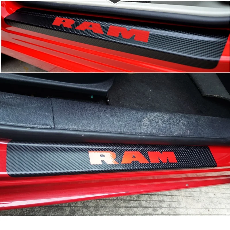 Для Dodge Оперативная память порога пластина из углеродного волокна автомобиля