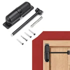 Автоматический пружинный дверной ограничитель, 1 комплект, черный цинковый сплав, легкая установка, универсальный все двери, 180 градусов, дверной ограничитель