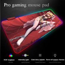 Yuzuoan пользовательский RGB коврик для мышки с аниме сексуальная