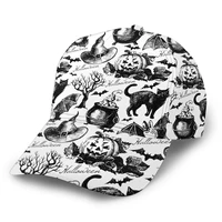 sketch halloween pattern baseball cap fashion men hat cap summer dad hat male sports hat
