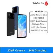 Doogee n40 pro smartphone versão global 6gb + 128gb 6.5 polegada 20mp quad câmera helio p60 octa núcleo celular 6380mah 24w de carregamento (3)