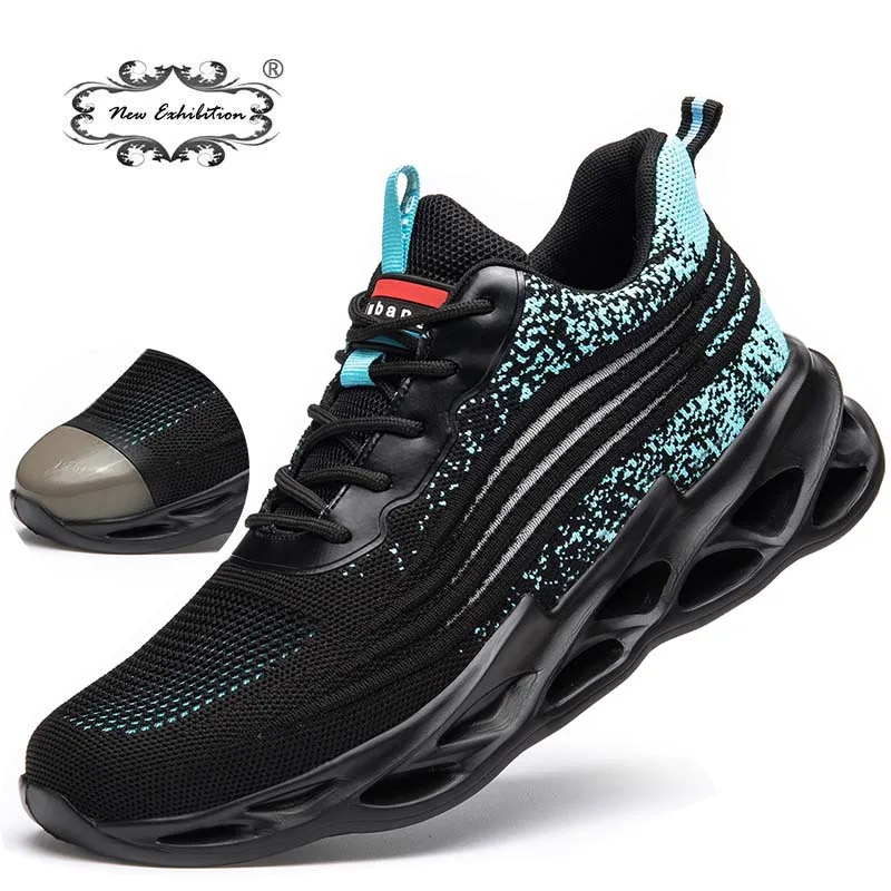 

New exhibition Men Safety Shoes Breathable Casual Sneakers Outdoor Tennis With Steel Toe Cap Indestructible Ryder Work Boots 20