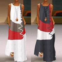 women patchwork sundress zanzea 2022 summer maxi dress kaftan casual sleeveless tunic vestido female 100 cotton robe